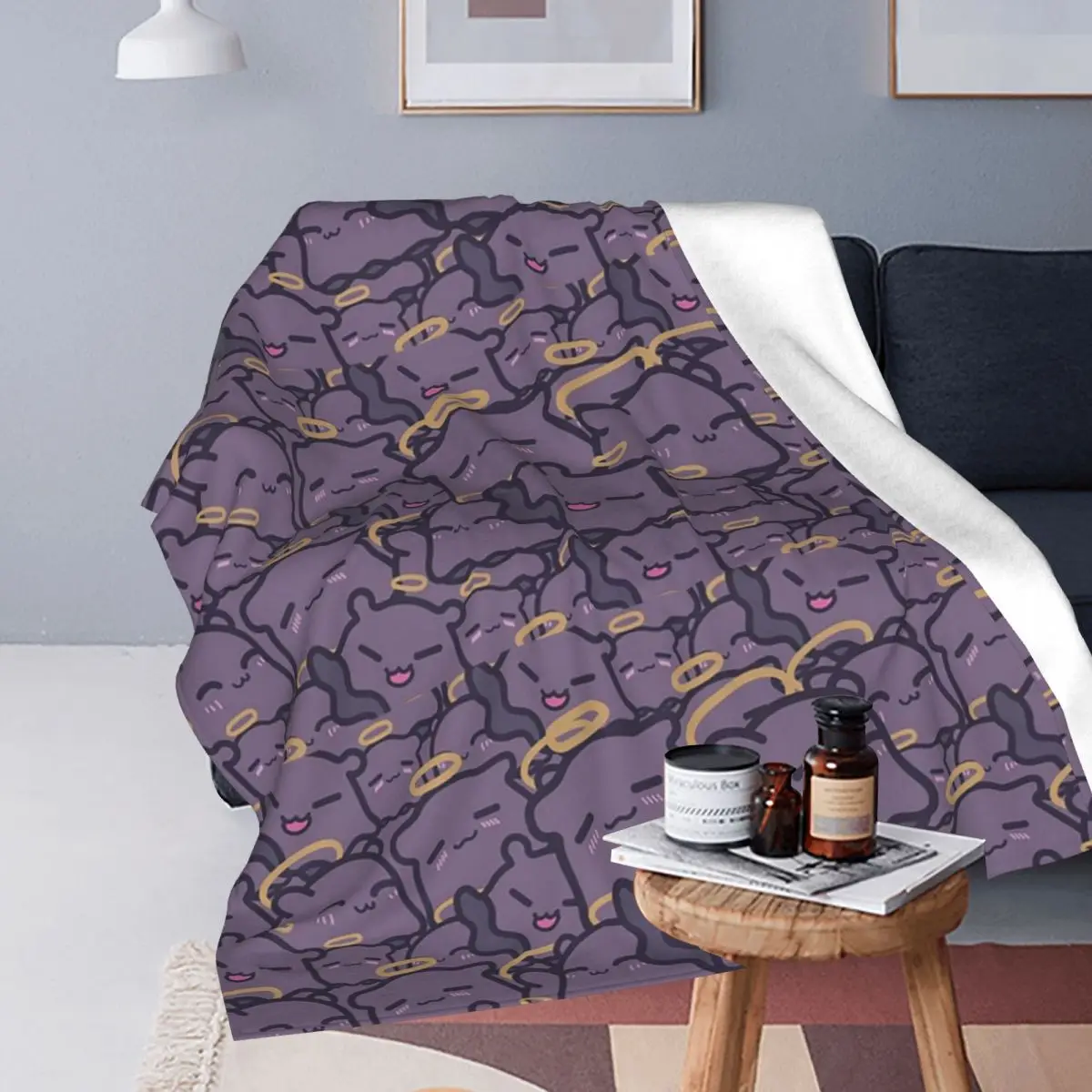 Hololive Laplus Darknesss Blanket Soft Warm Flannel Throw Blanket Bedding for Bed Travel Home Sofa