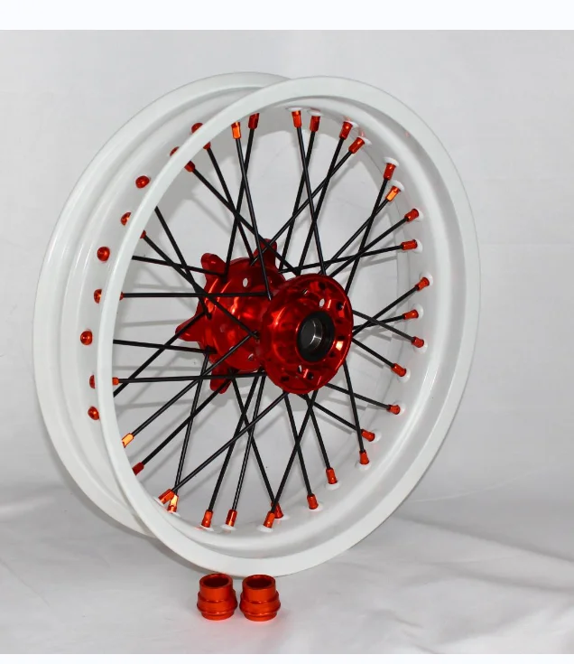 Dirt bike Aluminum alloy supermotard white rims exc 250 450  17 Inch Supermoto wheels