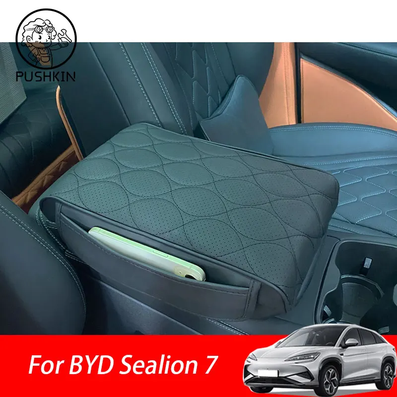

For BYD Sealion 7 Sea Lion 07 EV 2024 2025 Center Console Armrest Booster Pad Interior Modified Storage Accessories