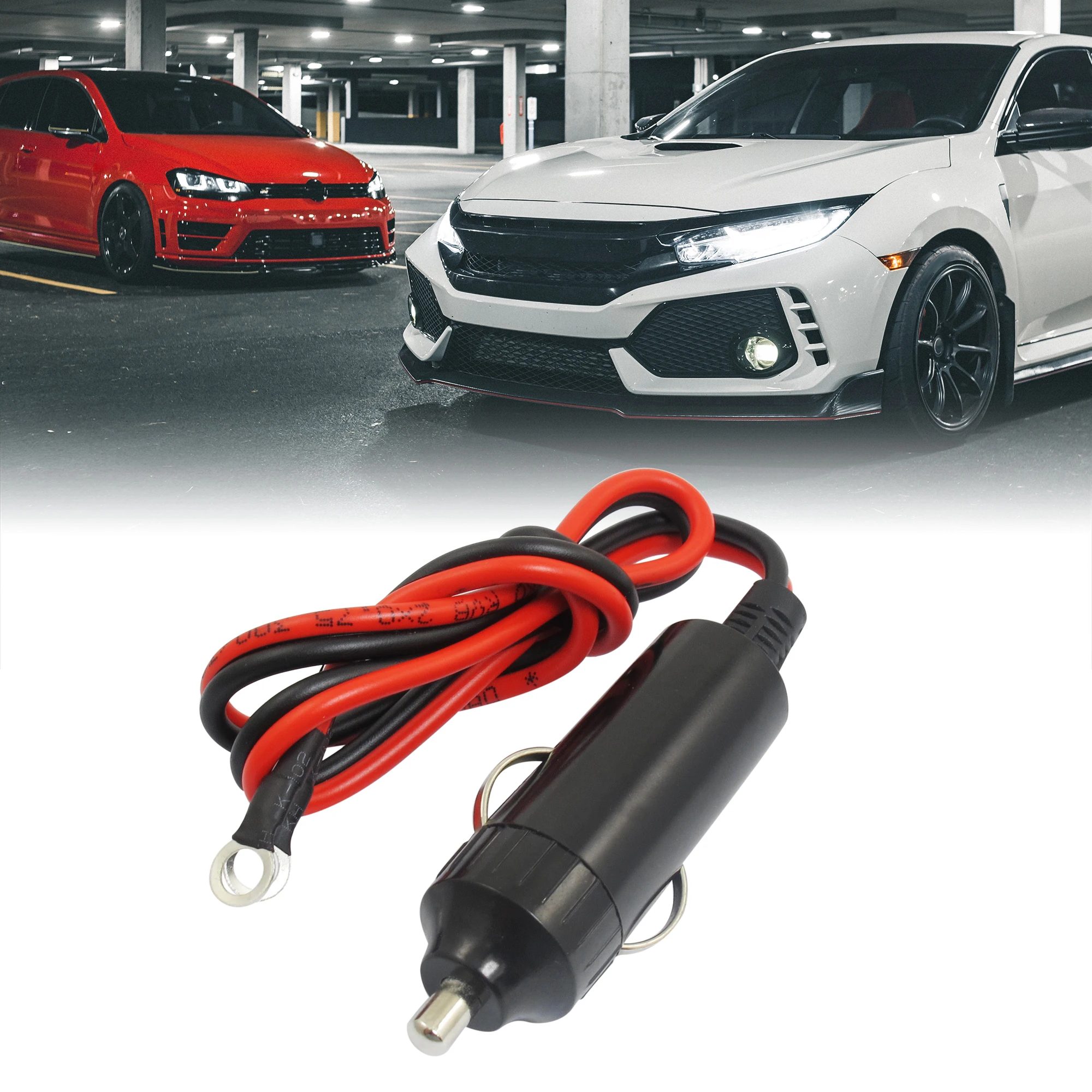 X Autohaux DC 12V Car Auto Male Cigarette Lighter Adapter Connector with 42cm Cable Repalcement