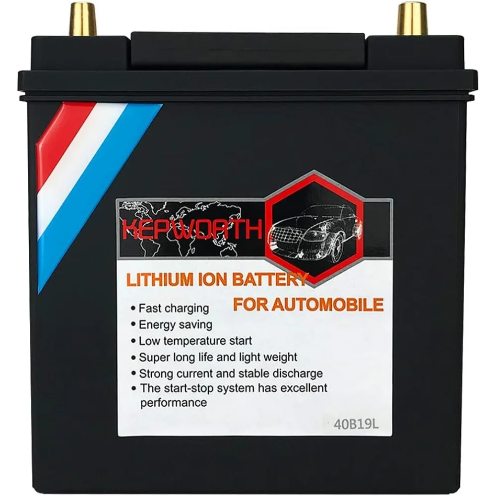 Batteria al piombo di ricambio 40ah 40B19R Batteria per automobile LiFePO4 Universale 12v 22Ah 680CCA Al litio ferro fosfato costruito
