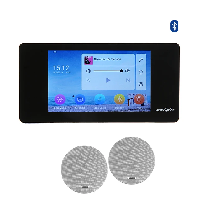 5 Inch Touch Screen In Wall Player Smart Home Wall Control Panel With Ceiling Speaker Set