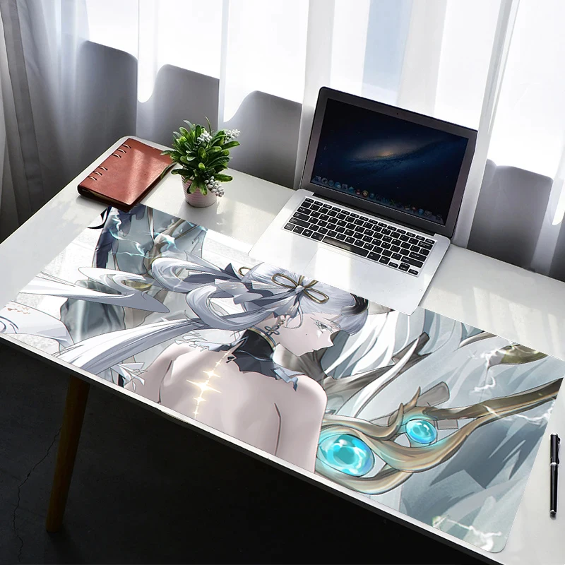 Mouse Pad Laptop Extended Desktop Mat Rubber Wuthering Waves Jinhsi Computer Gamer Mousepad PC Gaming Accessories Keyboard Pad