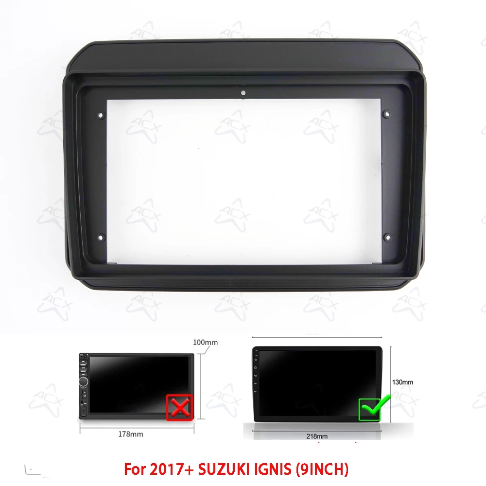 9 Inch Car Radio Fascia For 2017+ SUZUKI IGNIS Android Stereo Frame Panel With Cable