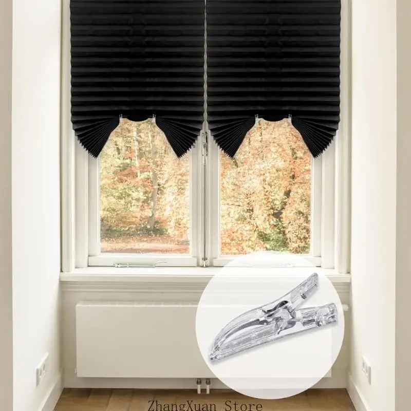 20 Stück Schattenclips für Fensterjalousien, plissierte Papierjalousien, Kleiderbügelklemmen für Innenfenster, Badezimmer, ohne – Detail 8