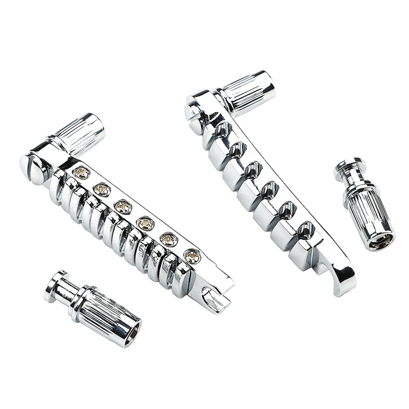 Tune-O-Matic Electric Guitar Bridge +Guitar Stop Bar Tailpiece with Anchors and Studs for LP SG Guitars Chrome