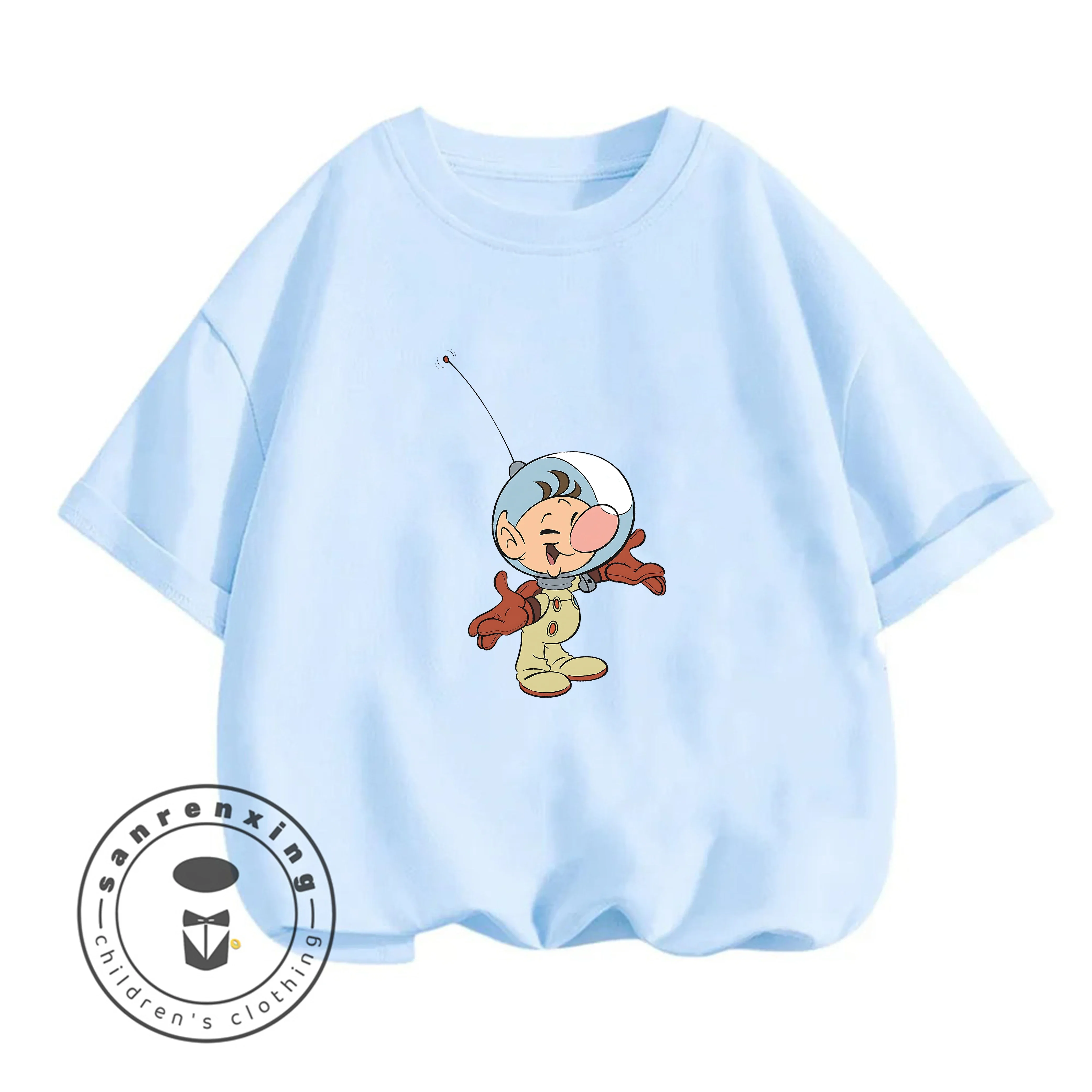 Camiseta de Verão 2026 Kawaii PIKMIN com Gola Redonda para Meninos e Meninas de 3 a 14 Anos, Desenho Animado Fofo, Moda Urbana Quente, Casual e Confortável para Atividades ao Ar Livre