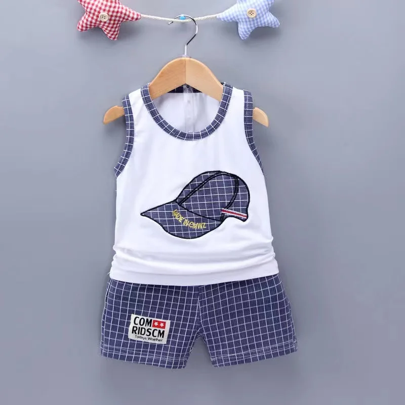 

New Summer Fashion Baby Girls Clothes Children Boys Vest Shorts 2Pcs/Sets Kids Outfits Toddler Casual Costume Infant Tracksuits