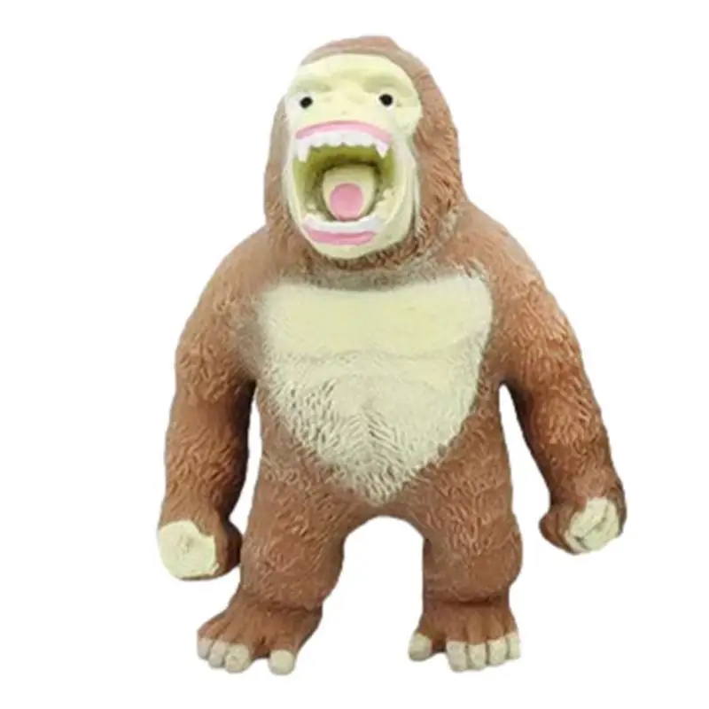 

Monkey Toy Figure Creative Stress Relief Toy Stretchy Animal Figures Open Mouth Animals Funny Gifts Random Style For Easter Kids