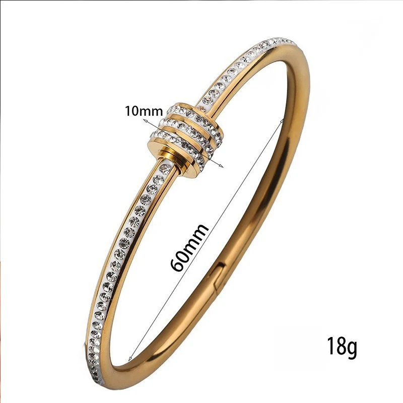 Luxuriöses Edelstahl-Armreif mit Zirkonia für Damen, Silberbeschichtetes Kleeblatt-Design, Offener Armreif, Wasserfest, Nicht Verblassend, Schmuck