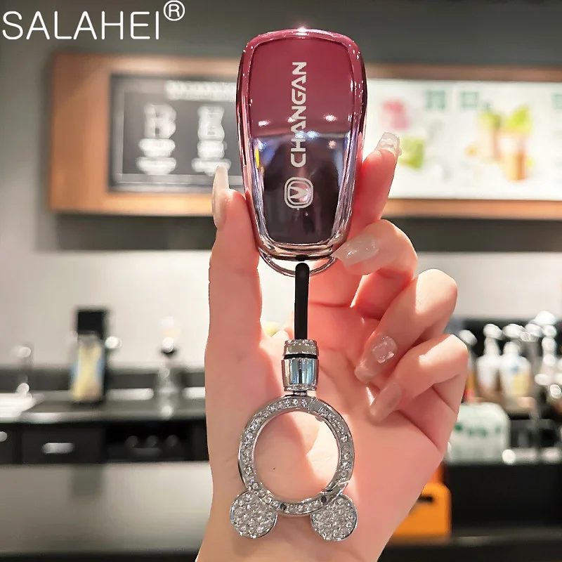 Автомобильный Чехол-держатель из ТПУ для ключей с дистанционным управлением для Changan UNIT UNIK CS35PLUS CS55 PLUS CS75 PLUS Oshan X7 X5, аксессуары для ключей