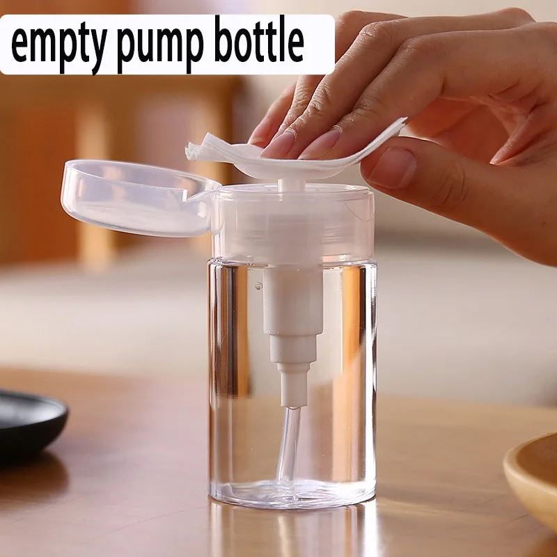 100/150/200ml Refillable Empty Pump Bottle Remover Cleaner Makeup Bottle Travel Cosmetic Containers Liquid Bottles FZPJ06