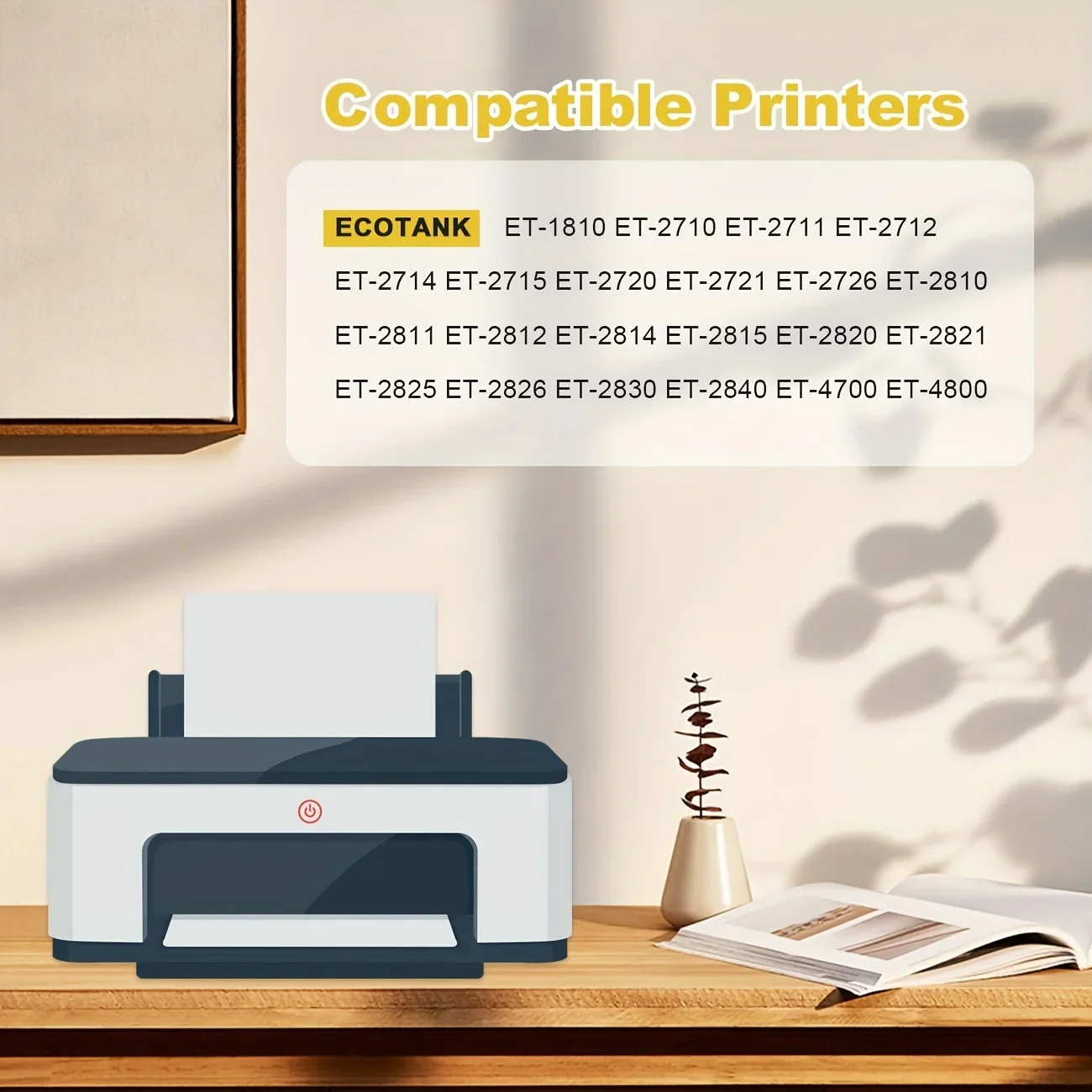 حبر epson 104 متوافق مع ECOTANK ET-1810 ET-2710 ET-2810 ET-4700 ET-4800 ET-14100