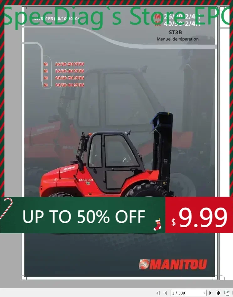 SpecDiag Manitou Machinery 13.8 GB PDF 2022 French Language Repair Manual DVD