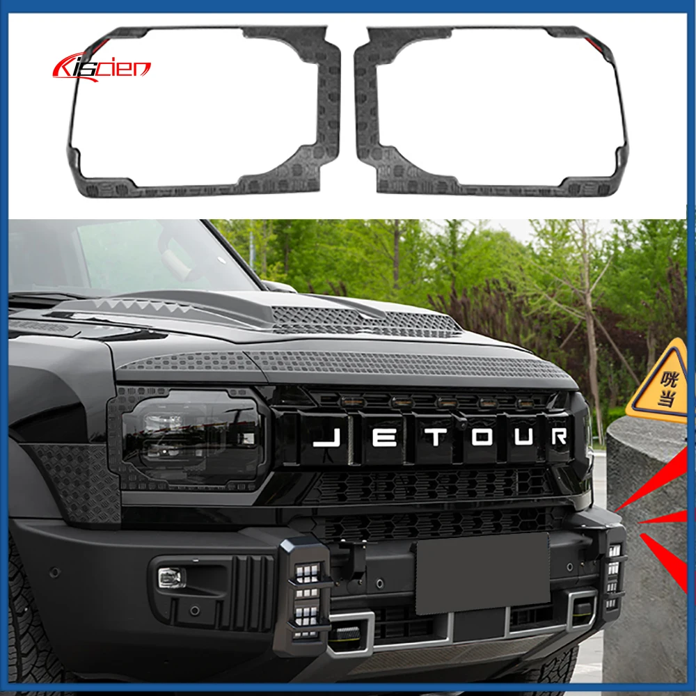 

Car Headlight Protective Cover For Chery Jetour Traveler T2 2023 2024 2025 Head Lamp Decorative Frame Modified Accessories