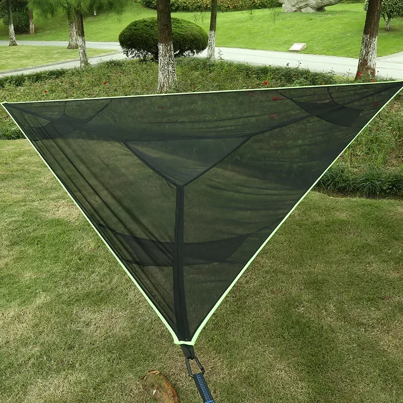 Portable Foldable Outdoor Camping Tourist Hammock Hanging Triangle Mesh Adult Hammock Outdoor Equipment for Camping and Tourism