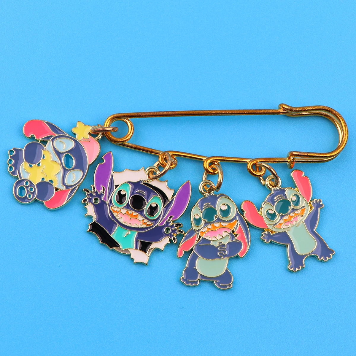 Stitch Cartoon Metal Brooch Jeans Coat Brooches Enamel Pin Badges Lapel Pins for Backpacks Clothing Badges Adorn Jewelry