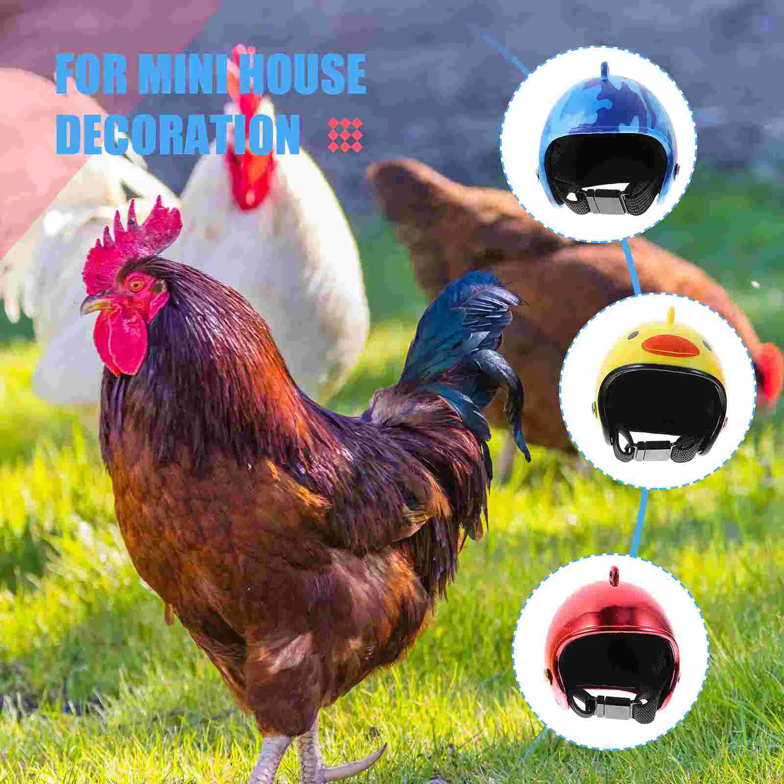 4 Pcs Household Poultry Chicken and Duck Protection Headgear Safety Supplies 4pcs Pet Hat Accessories Plastic