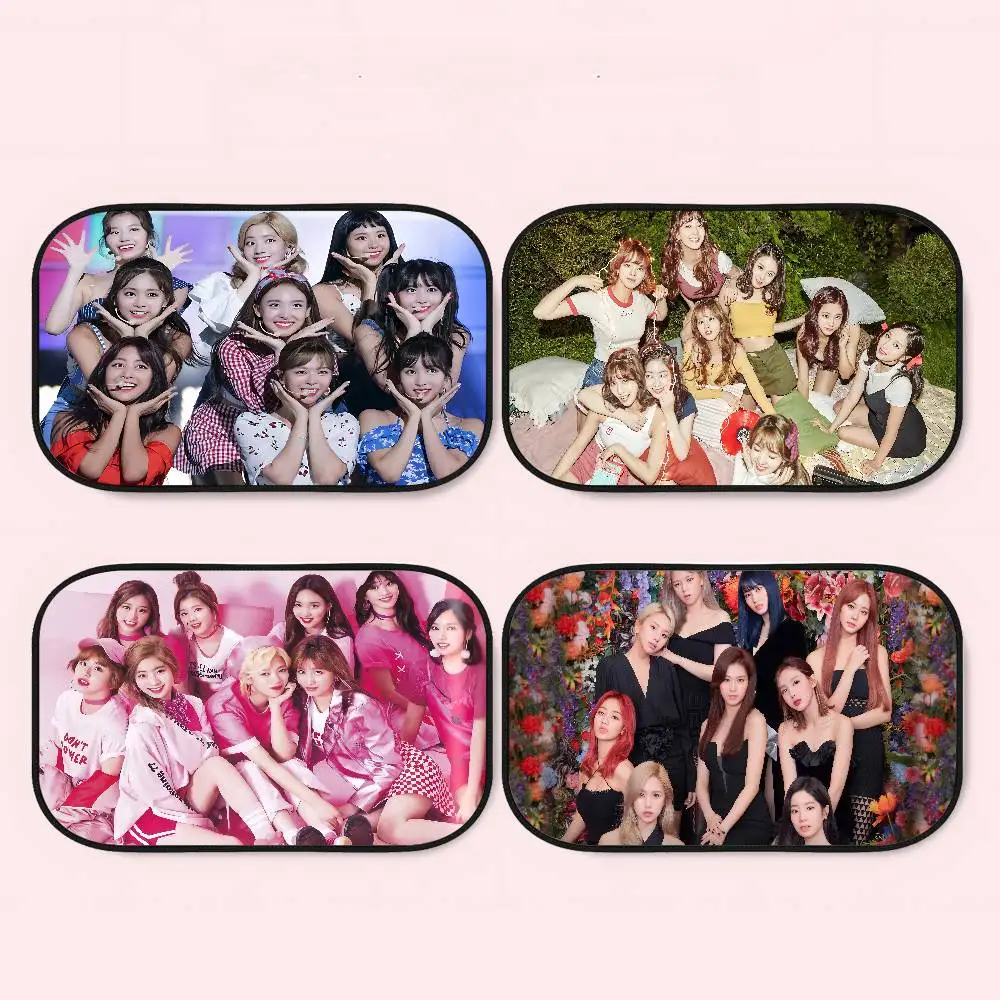 

Kpop T-Twice Cartoon Sunshade UV Protection Heat Electrostatic Film Summer Retractable Window Shade Car Printing