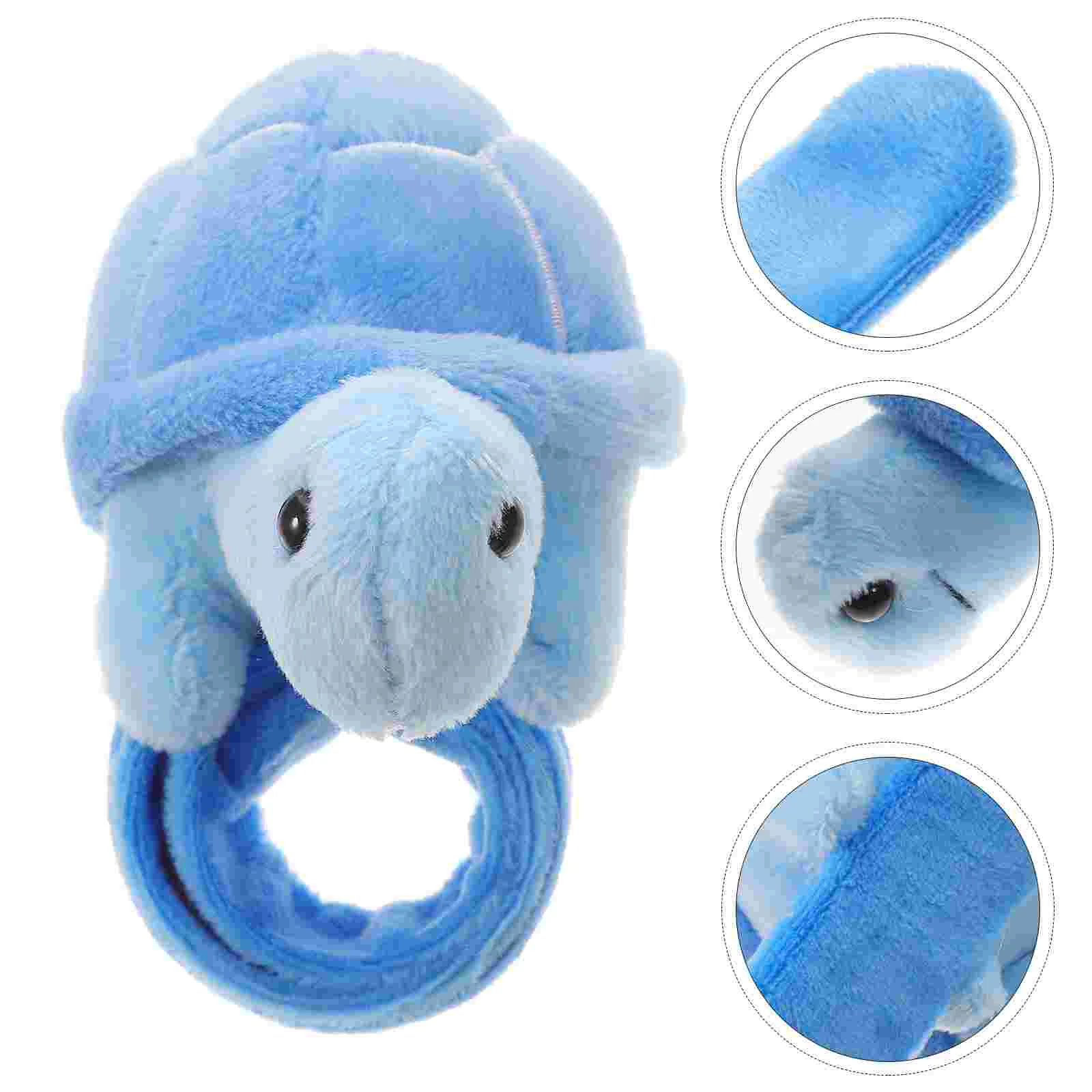 Plush Ring Baby Toys Bracelets for Kids Buckle Belt Slap Animal Snap Lovers Patting Wrist Band