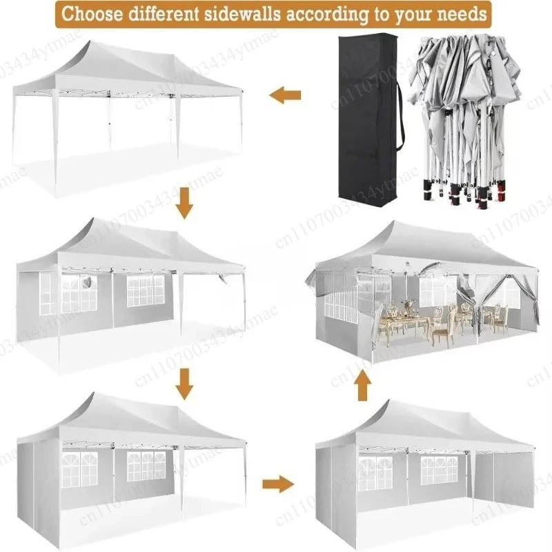 3x3m Heavy Duty Foldable Canopy Tent Outdoor Commercial Folding Awning Shelter