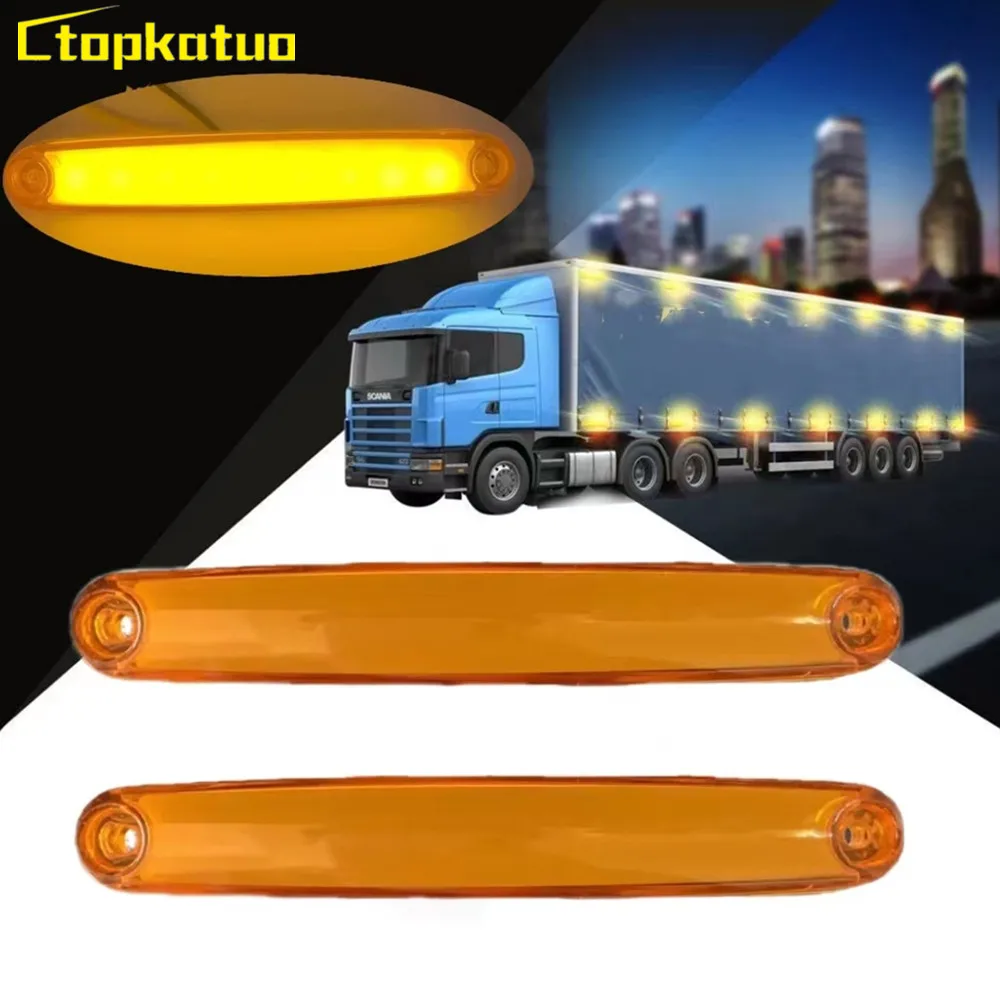 

2PCS 9LED Car Light Oval Side Marker Light for Truck Trailer Van LED Indicator Lamp 12V 24V Rear Warning Signal Side Lamp