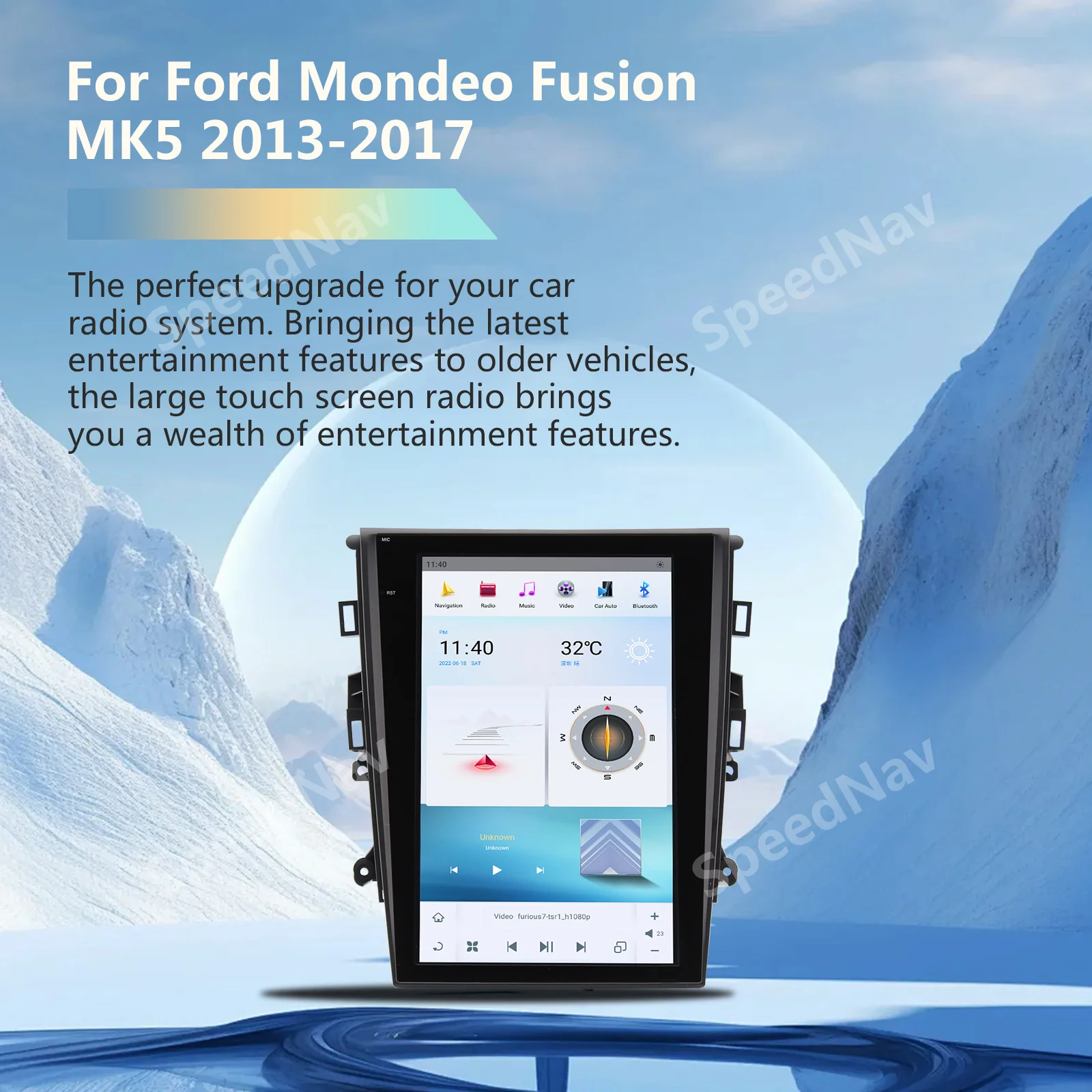 Car Automotive Multimedia Player For Ford Mondeo Fusion MK5 2013-2017 Android Radio Audio Stereo Screen Intelligent Systems Unit