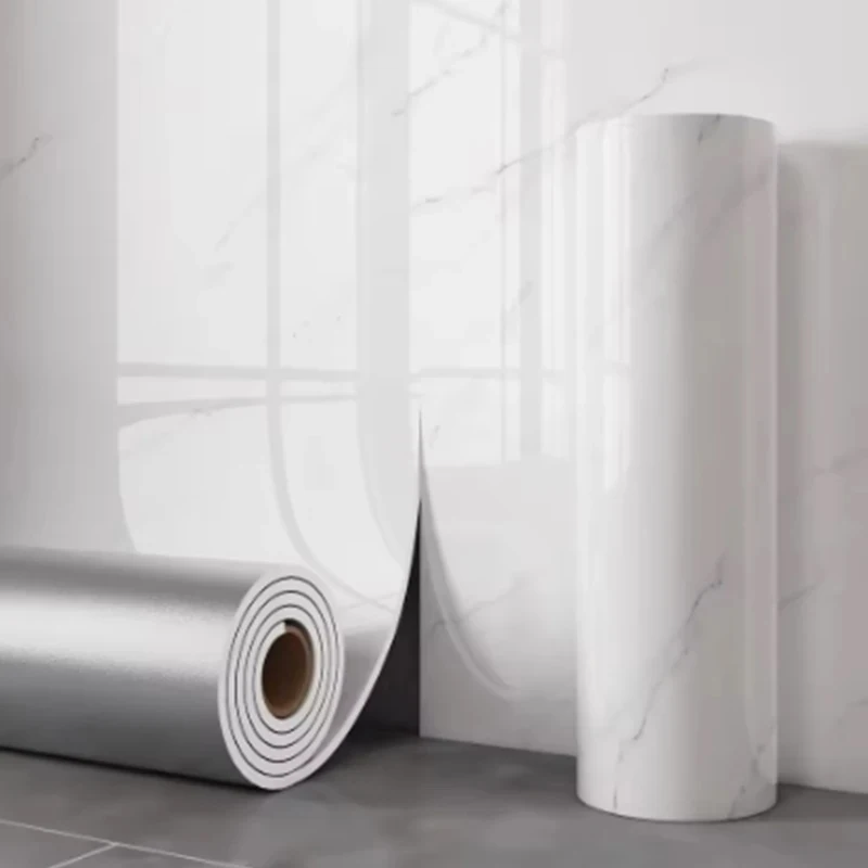 Thick Waterproof Foam Wallpaper Self-Adhesive Marble-Texture Tile Sticker Suitable for Decorating Bedroom and Living Room Wall. image 3