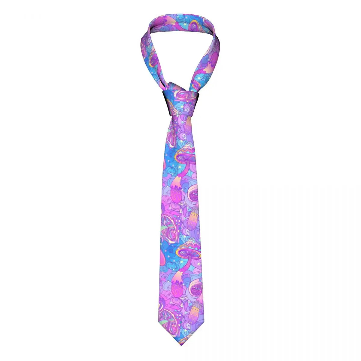 

Mushrooms Men Necktie Slim Polyester 8 cm Narrow Psychedelic Magic Hippie Neck Tie for Men Shirt Accessories Cravat Cosplay