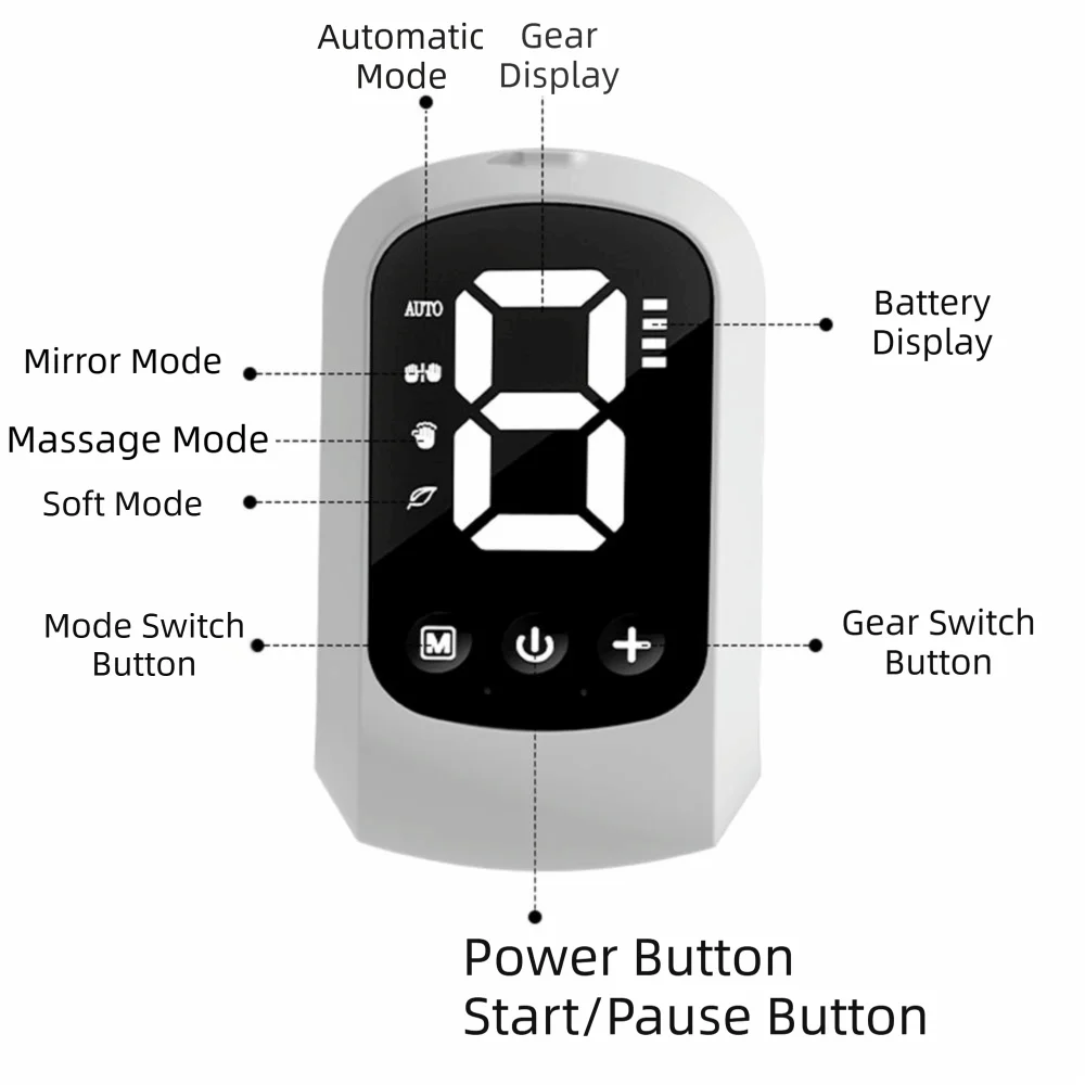 Five-Finger Rehabilitation Robot Gloves Self-Assisted Portable Mirror Training Gloves Adjustable Resistance Rechargeable