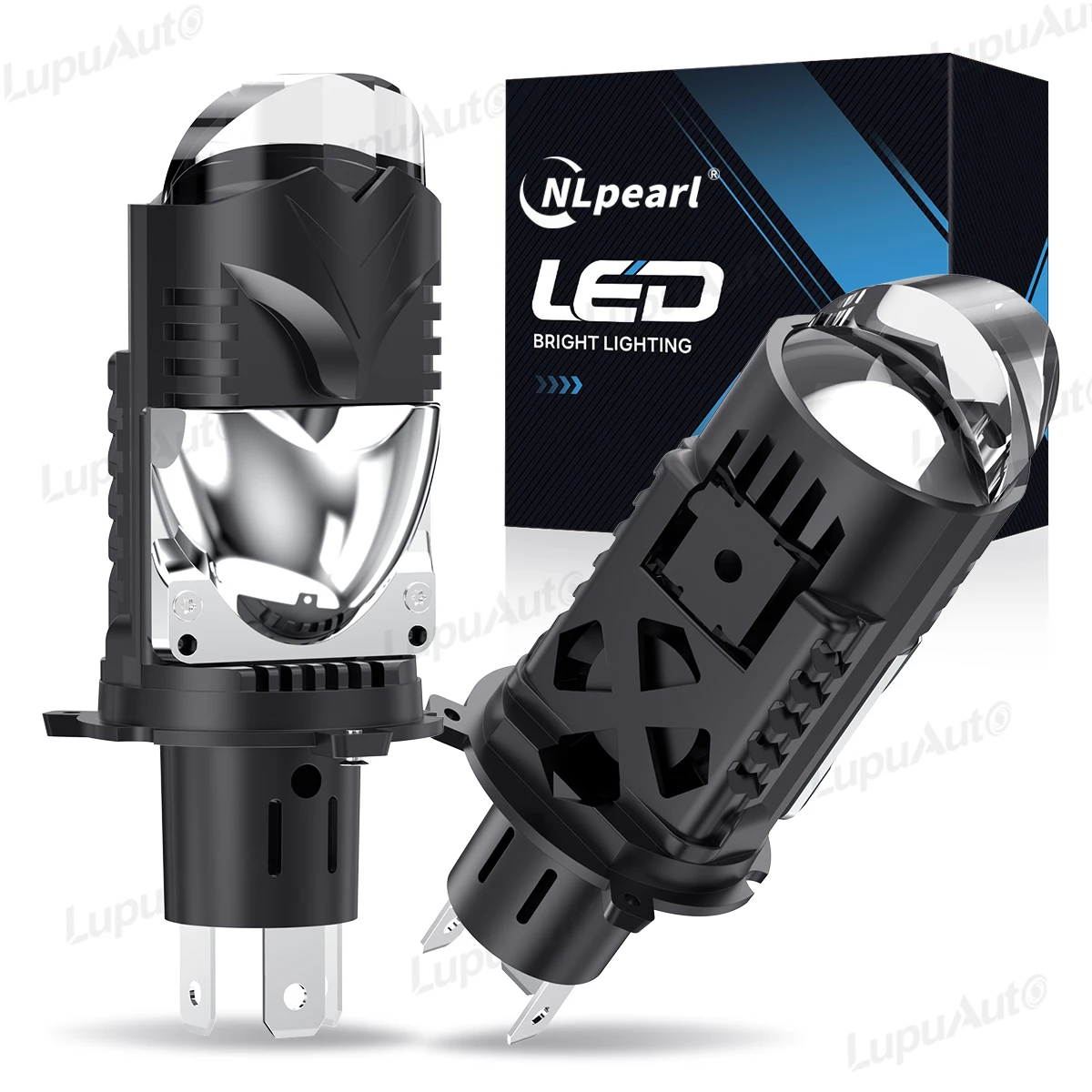 

Светодиодная лампа для фар NLpearl H4/9003/HB2 с проекторной линзой Canbus, 40000 лм, 180 Вт, Hi/Low Light, с турбовентилятором, для мотоциклов, Plug&Play