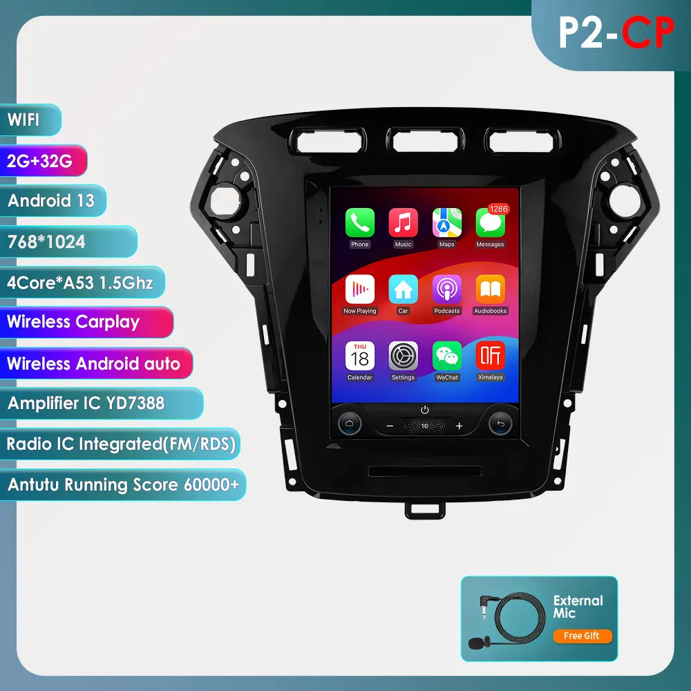 

9.7"Android 13 Auto Car radio for Ford Mondeo mk4 Galaxy A/C 2011-2013 Multimedia player 4G Autoradio GPS Stereo 2din Head Unit