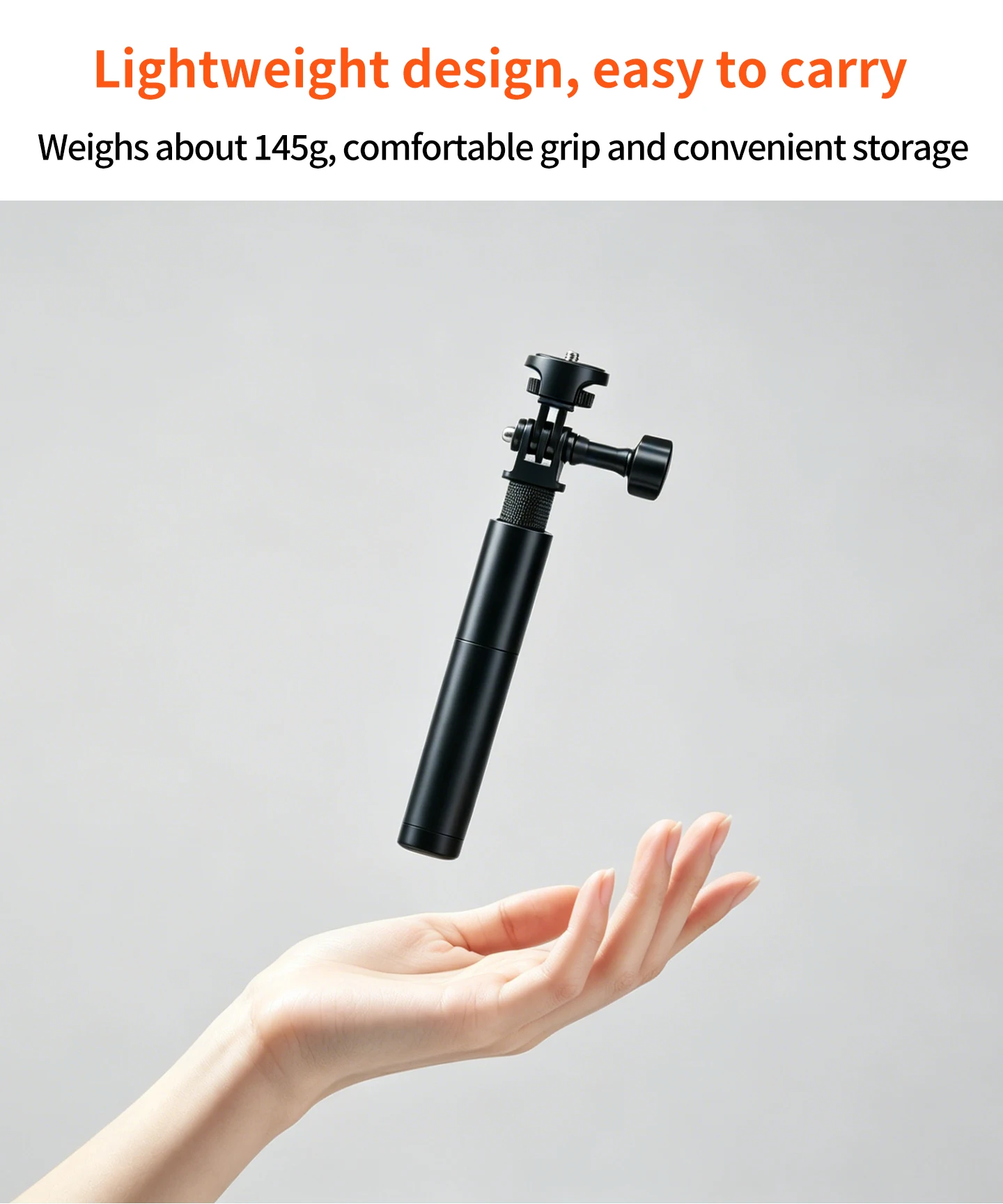 6-teiliger ausziehbarer 0,7m unsichtbarer Selfie-Stick, Panorama-Kamera-Aluminium-Monopod für Insta360 X6 X5 GoPro Max DJI Osmo 360 II – Detail 8