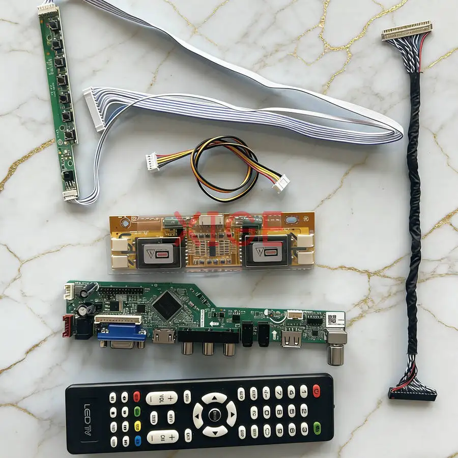 

Для M170EG02 M170EG01 M170EN07 M170EU01 Комплект платы контроллера привода экрана 30-контактный LVDS USB + AV + VGA + HDMI 4-CCFL 1280x1024 1280*1024