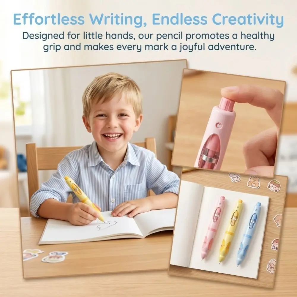 Correct grip Automatic Coring Ergonomic Mechanical Pencils 0.7 Mm Anti-slip Automatic Pencil Multicolor Comfort Soft Grip