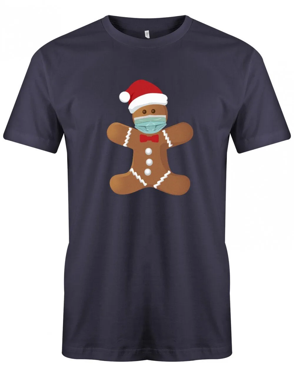 Lebkuchenmännchen Mit Mundschutz Weihnachten Herren T Shirt