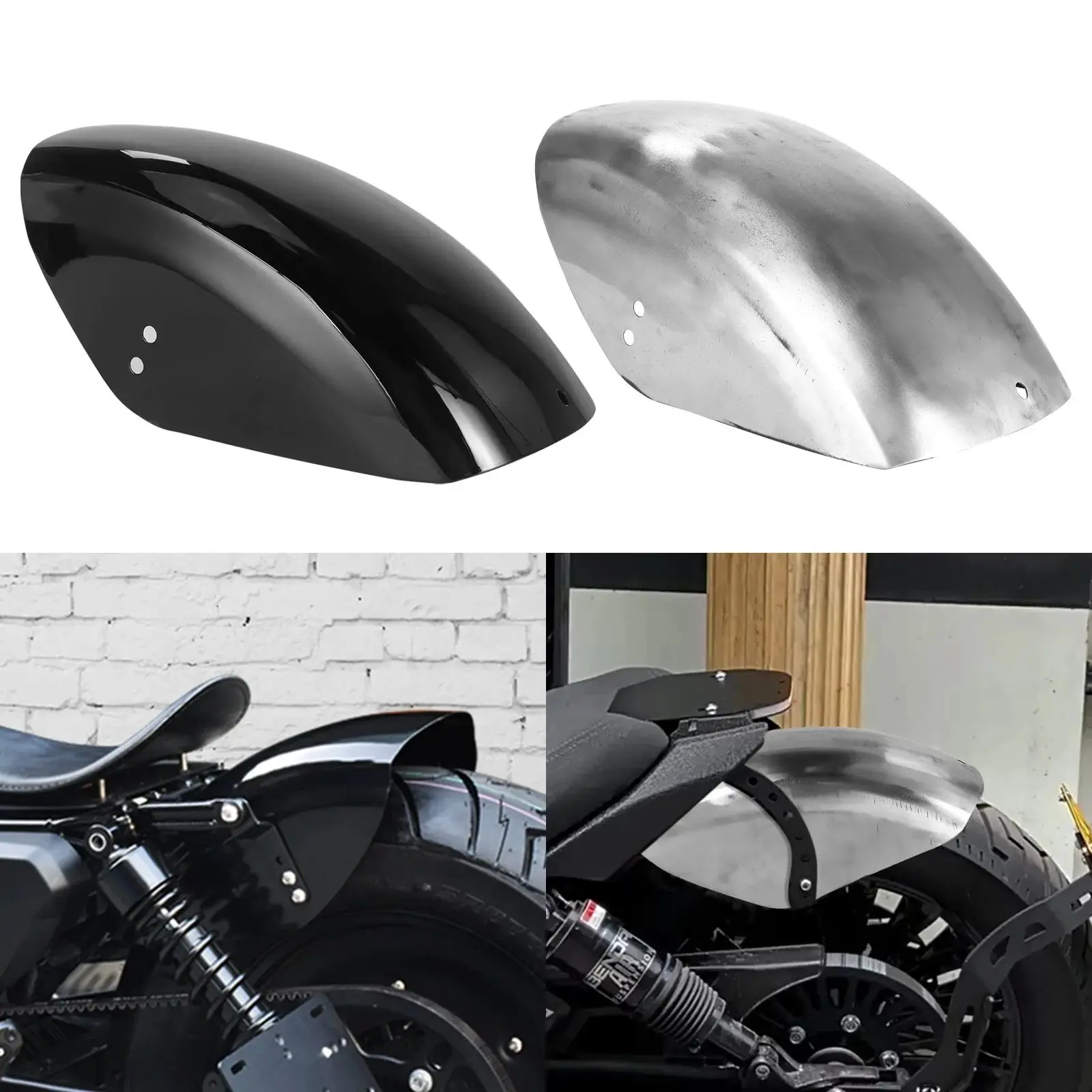 

For Harley Sportster XL883 1200 XL 48 72 Dyna Custom Motorcycle Rear Fender Mud Guard Protector Short Flat Cover Accessories