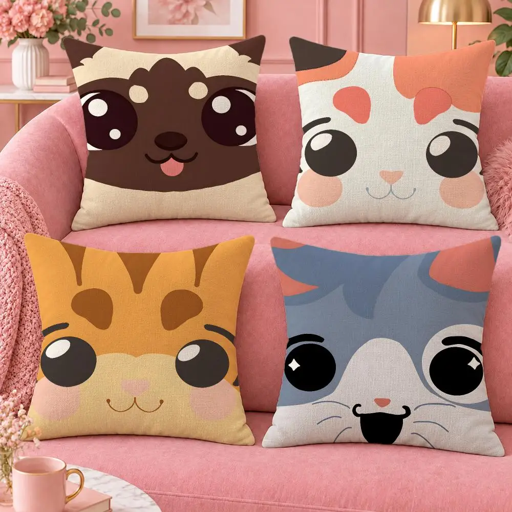 Game Cute Roleplay Adopt Me Cushion Cover Cute Cartoon Throw Pillow Cover Soft Plush Cushion Cover Sofa Bedroom Home Decor