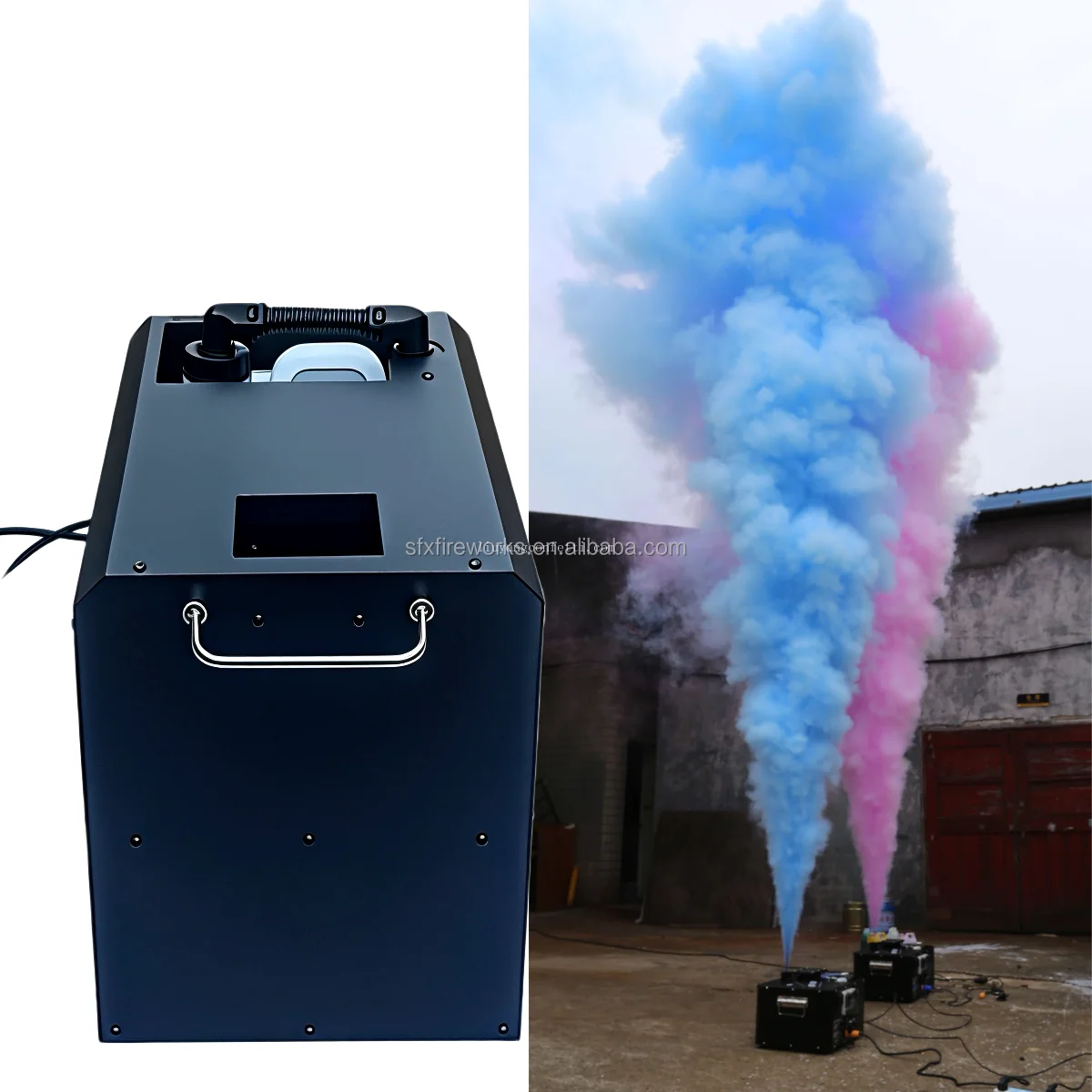 

2026 New 3500W Color Fog Smoke Machine High-power Smoke Oil Blue pink for Gender Reveal Stage Wedding Baby Shower Party Bride DJ