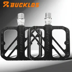 BUCKLOS Sealed Bearing Bicycle Pedal High Strength Road MTB Pedals 9/16 Widening Aluminum Alloy Mountain BIke Flat Pedal