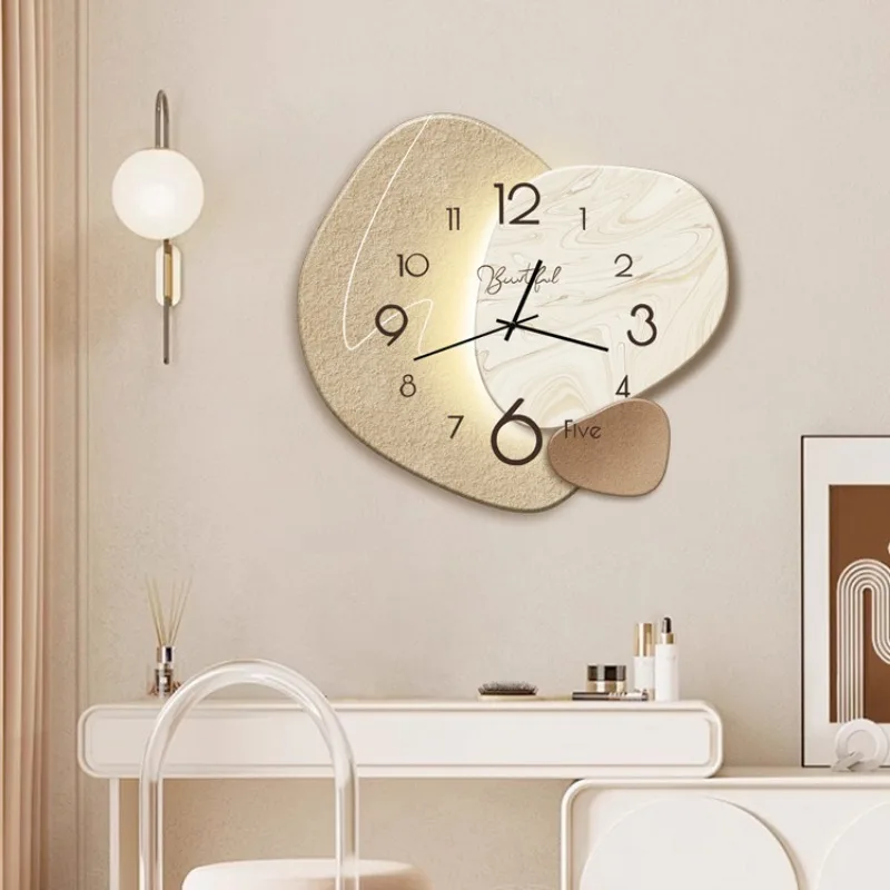 Stylish Simple and Modern Decorative Clock Wall Clock Living Room Luxury Shi Ying Table Hanging Restaurant Home Looks Good