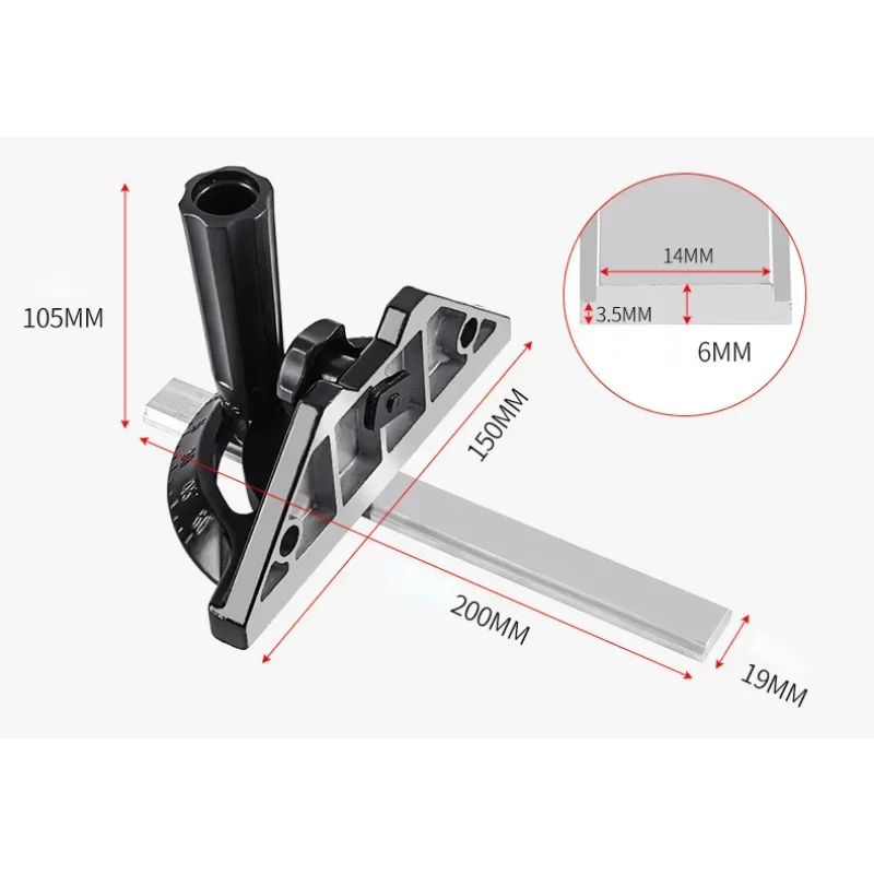 Righello di guida per falegname sostituzione sega da tavolo guida mitra calibro angolo regolabile righello mitra Gauge lavorazione del legno