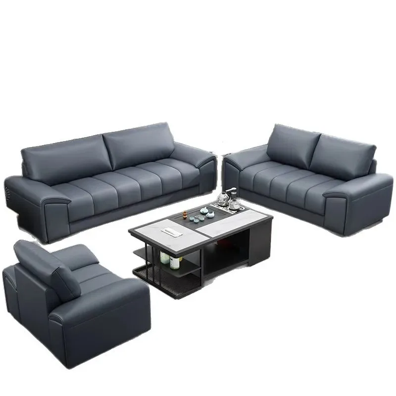 

Office sofa Simple modern lounge Multi-person coffee table sofa