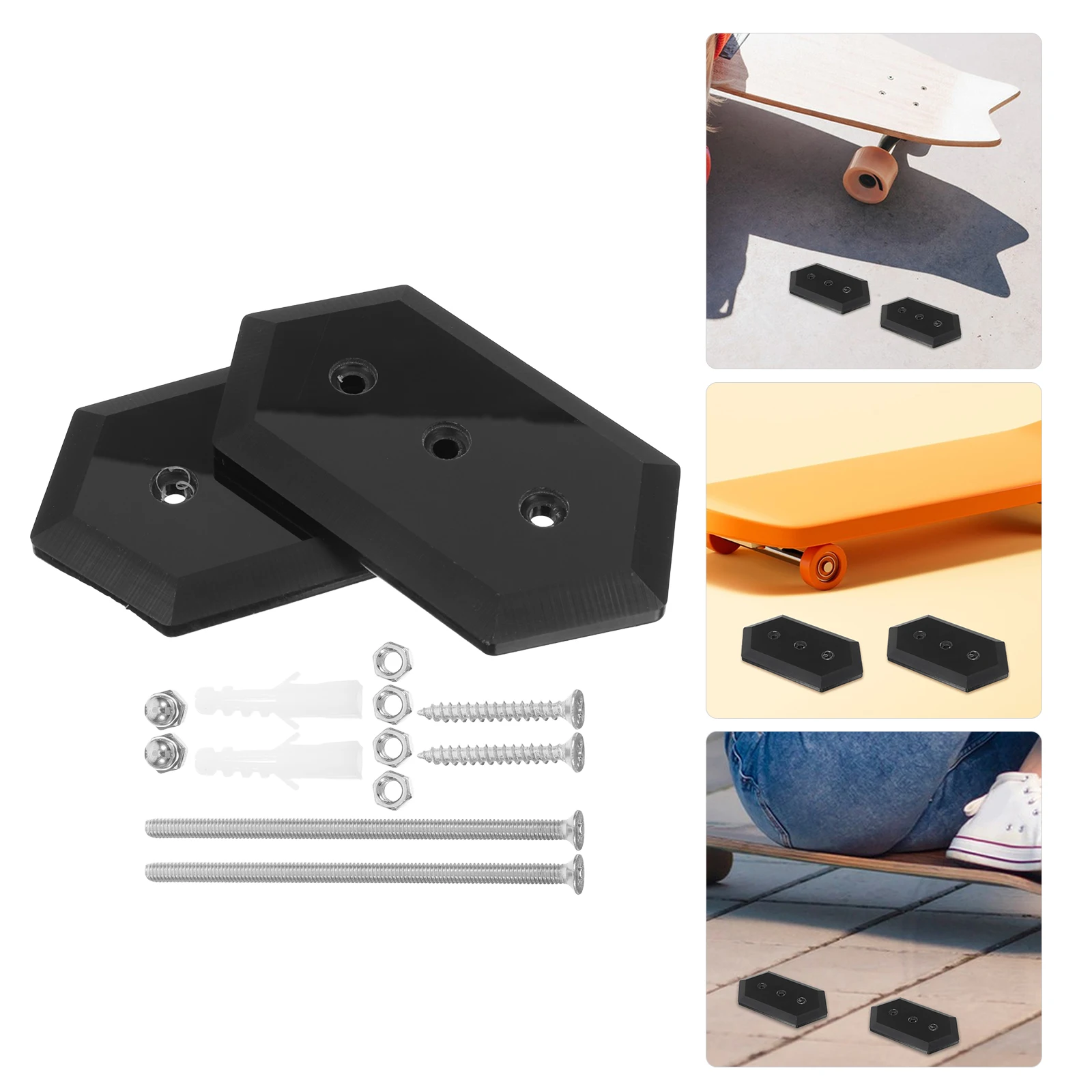 

2 Pcs Wall Mounted Skateboard Acrylic Organizer Skateboad Storage Mounts Stand Brackets for