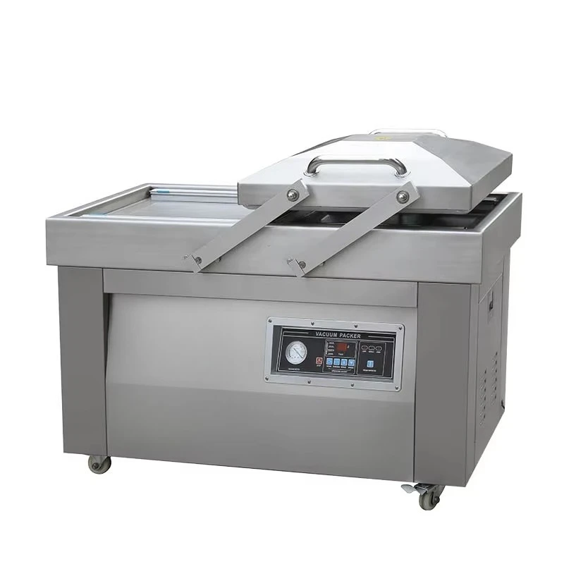 DZ-500/2SD profesional doble cámara bolsa de comida de nailon té carne pescado compresión máquina de envasado al vacío automática