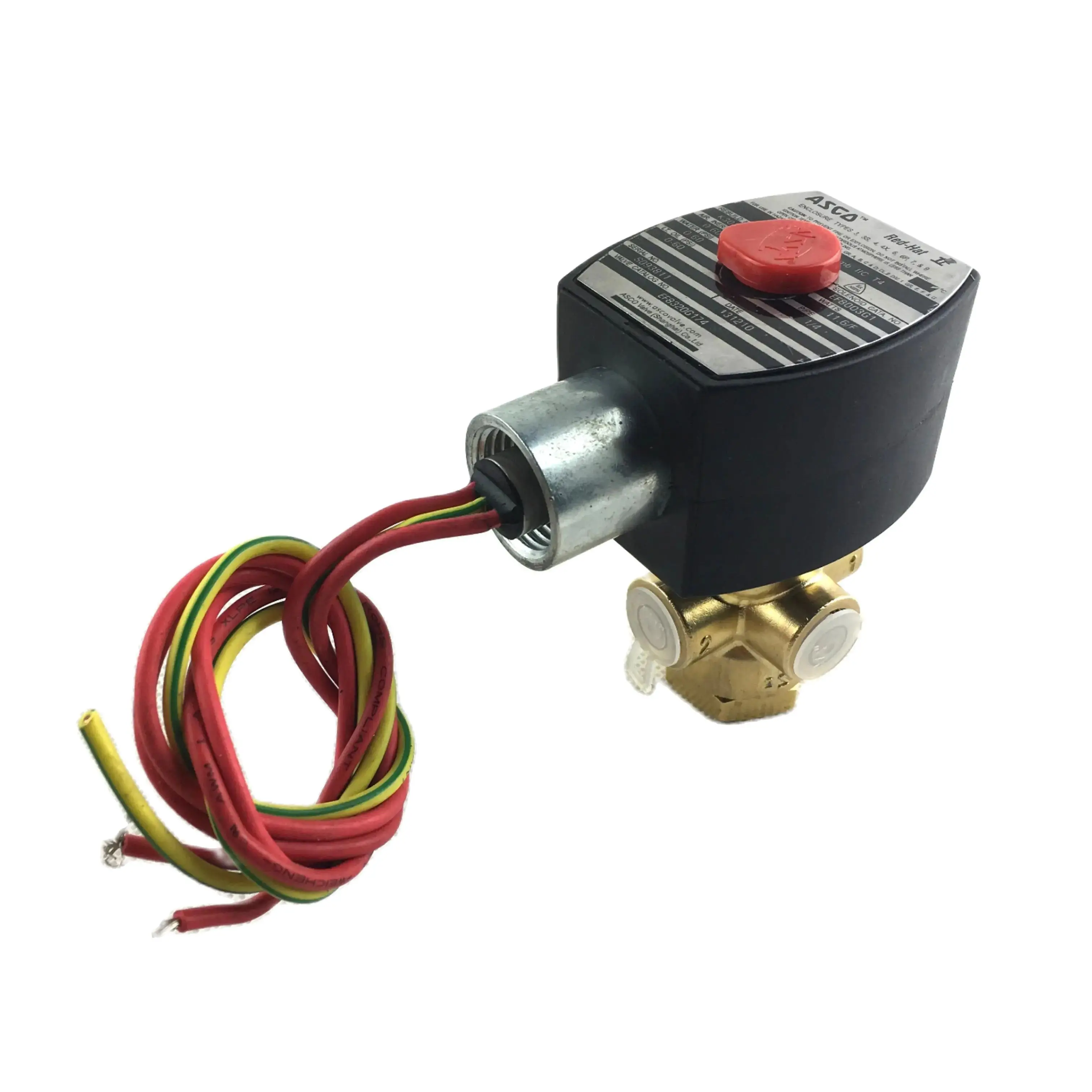 ASCO EF8210G003 120/60AC 2-Way Brass 3/4 In Solenoid Valve Normally Closed General Service