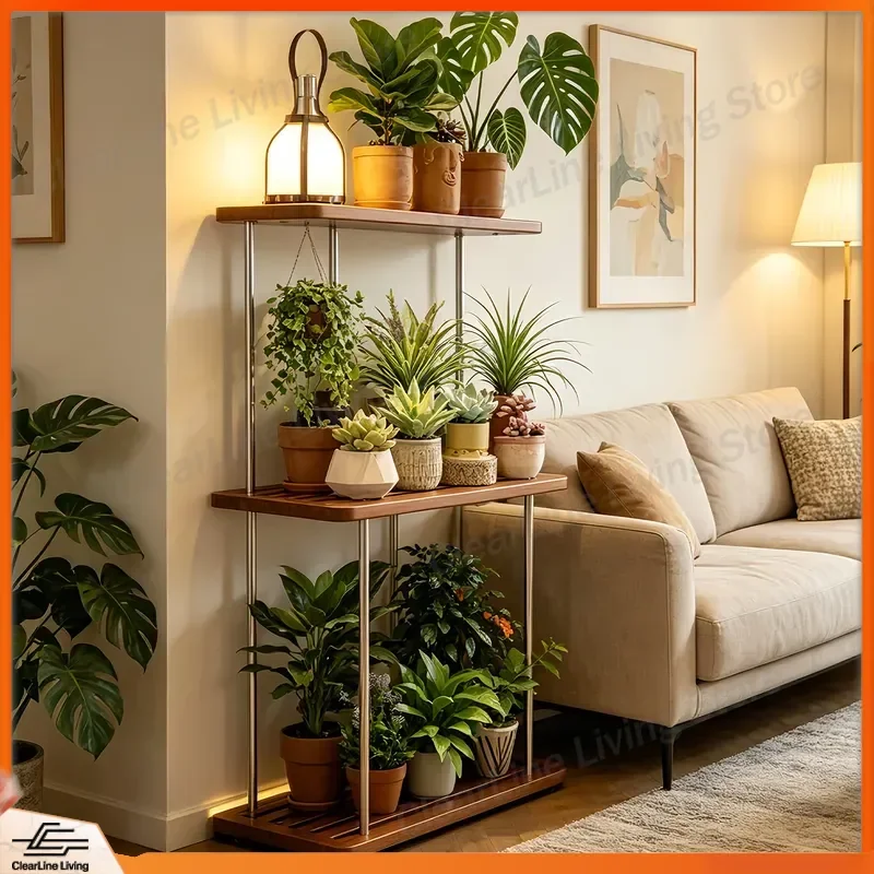 Stainless Steel Multi Layer Plant Rack Floor to Ceiling Flower Pot Stand for Living Room Indoor Use 2026 New Model