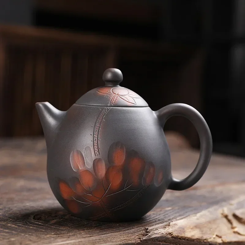 

Purple Pottery Teapot Small Capacity Single Teapot Kung Fu Tea Set Dragon Egg Pot Purple Clay Pot Xi Shi Pot Tea Kettle
