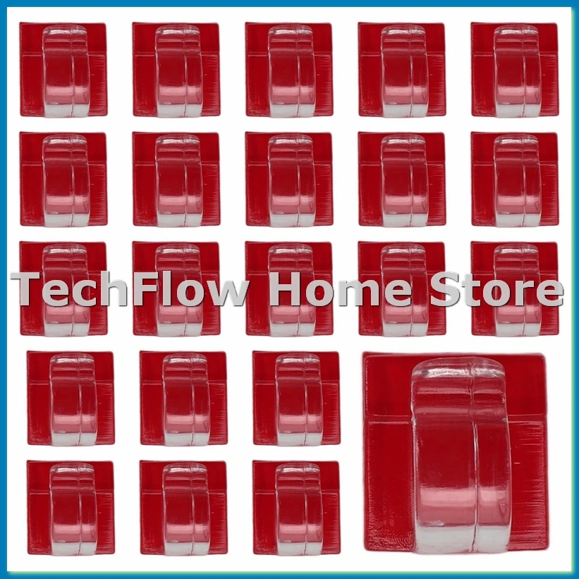Hooks for Outdoor String Lights Clips 30 Pack Clips Clear Light Hook with 30 Waterproof Adhesive Backing-A23R