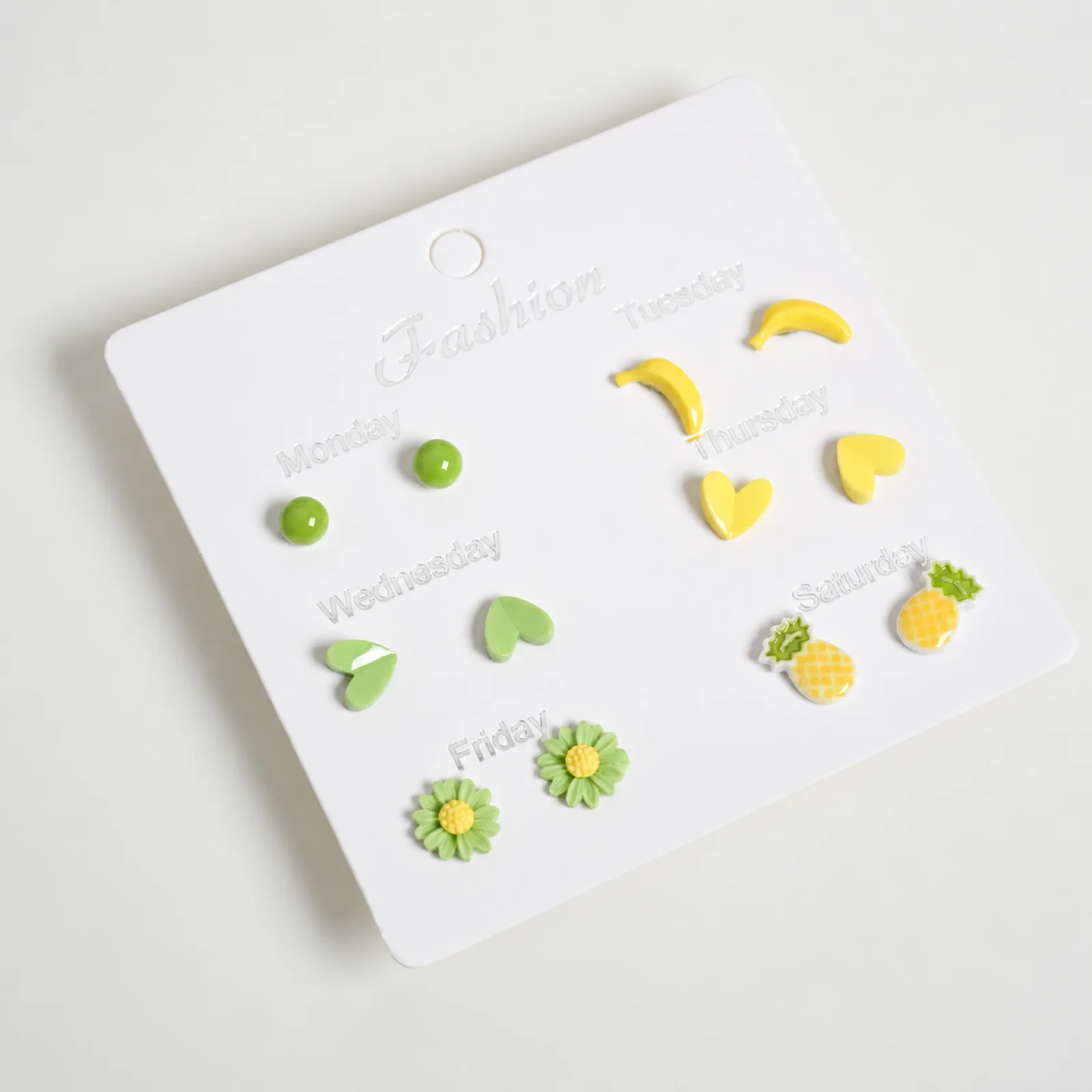 Handmade Ceramic Stud Earrings Fresh Style Handcrafted Ear Jewelry with Artisan Crafted Design Details 608P13-12